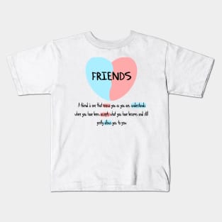 LOVE FRIENDSHIP Kids T-Shirt